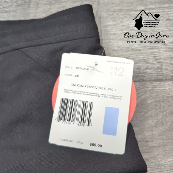 Liz Claiborne Petite Anissa Flat Front Pants Size 12P - Picture 2 of 6